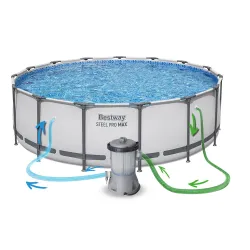 Piscină de grădină 457 x 122 cm, perfectă pentru petreceri de vară și întâlniri de familie