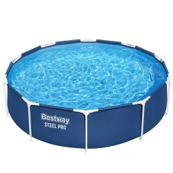 Piscină de grădină 305 x 76 cm 8-în-1, material rezistent la daune