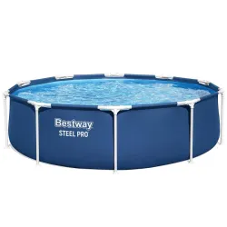 Piscină de grădină 305 x 76 cm 8-în-1, perfectă pentru distracția copiilor în aer liber