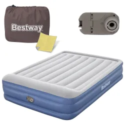 Bestway 67630 Saltea gonflabilă 203x152x46 cm cu pompă electrică integrată