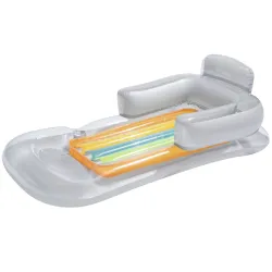 Saltea gonflabilă argintie pentru apă, confortabilă și practică