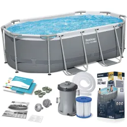 Piscină de grădină cu cadru 305 x 200 x 84 cm 10-în-1 Bestway 5614A