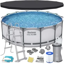 Piscină de grădină 427 x 122 cm 12în1 din material rezistent