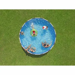 Stil elegant pentru piscină de grădină 427 x 122 cm 12în1