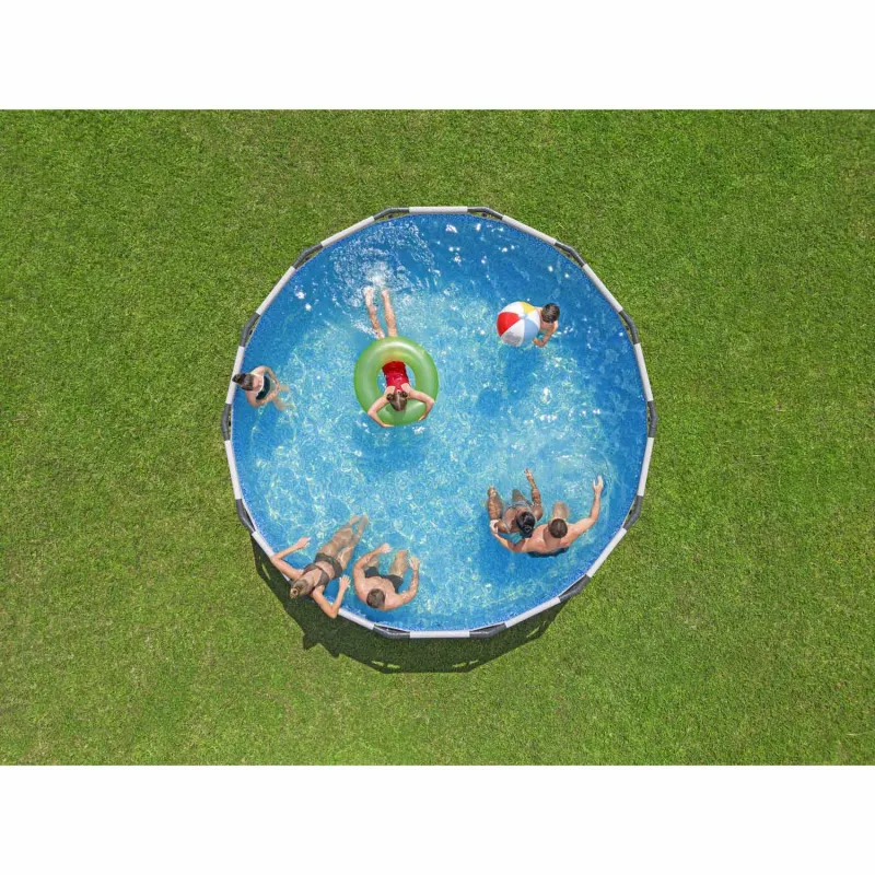 Stil elegant pentru piscină de grădină 427 x 122 cm 12în1