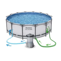Piscină de grădină 427 x 122 cm pentru relaxare și timp liber