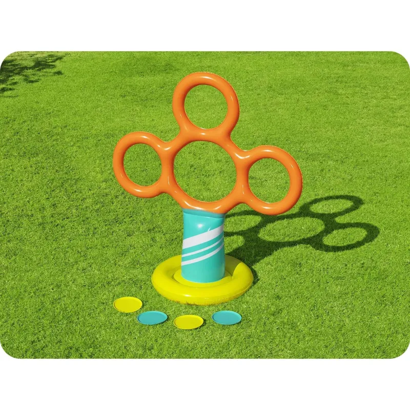 Bestway Suport Frisbee cu Inele pentru Copii, ideal pentru joacă în grădină