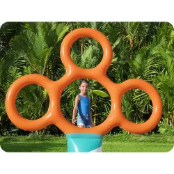 Bestway Suport Frisbee cu Inele pentru Copii, realizat din materiale rezistente pentru distracție în aer liber