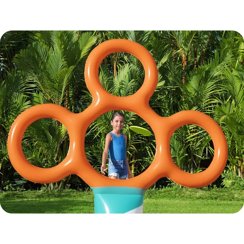 Bestway Suport Frisbee cu Inele pentru Copii, realizat din materiale rezistente pentru distracție în aer liber