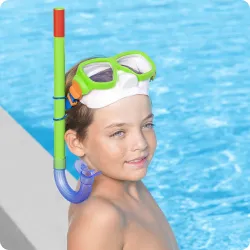 Bestway 24035 Set de Scufundări Verde, ideal pentru utilizare la piscină sau pe plajă