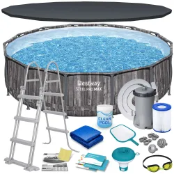 Bestway 5614Z piscină cu cadru 427 x 107 cm, ideală pentru grădină