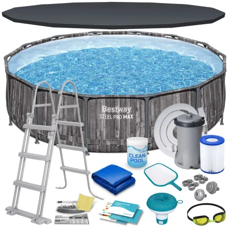 Bestway 5614Z piscină cu cadru 427 x 107 cm, ideală pentru grădină