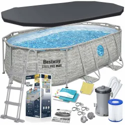 Piscină de Grădină cu Cadru Metalic 427 x 250 x 100 cm 12in1 Bestway 56714N