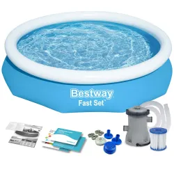 Bestway 57450 Piscină Gonflabilă Grădină 244 x 61cm 9în1