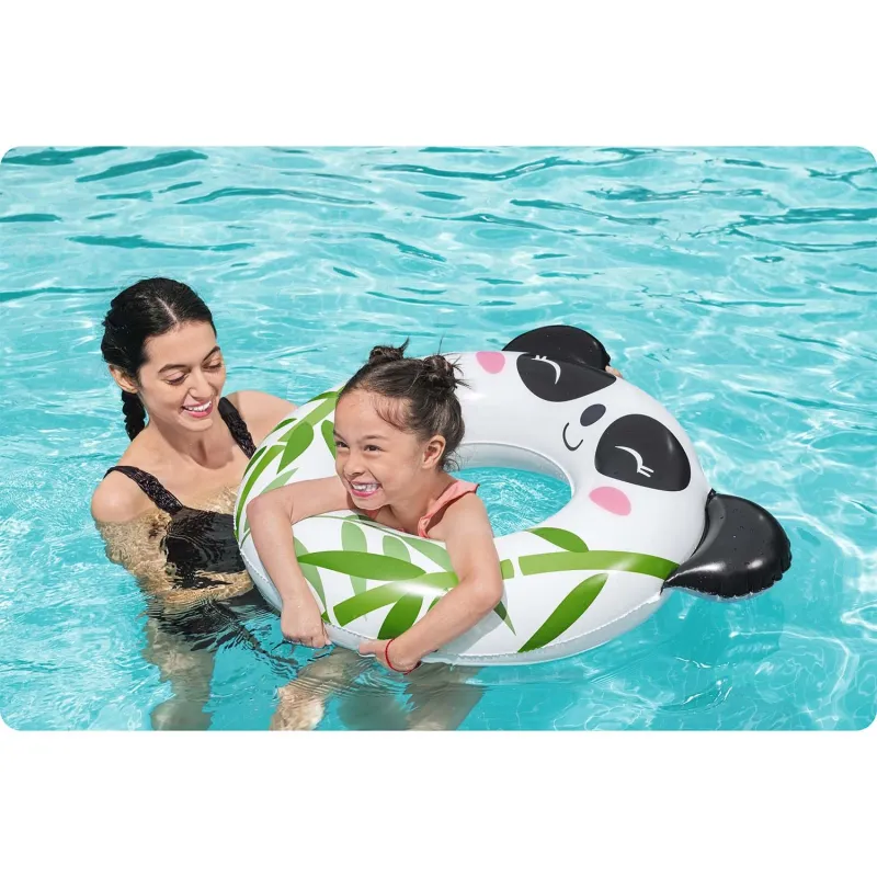Inel de înot panda, perfect pentru distracție la piscină sau pe plajă pentru copii