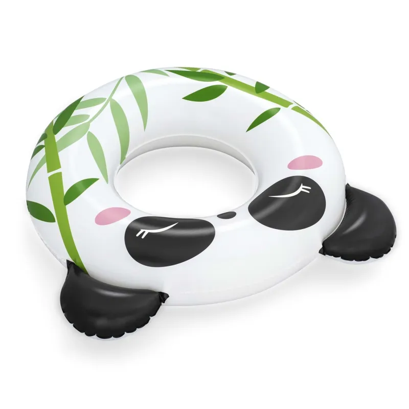 Inel de înot panda, excelent pentru distracție în grădină sau în vacanță