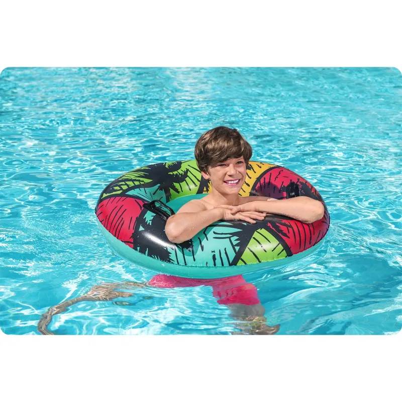 Perfect pentru distracție la piscină, inel de înot turcoaz, categoria: Colaci de înot