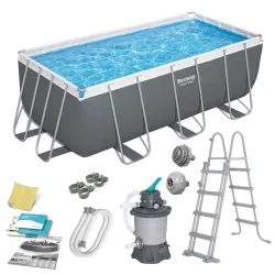 Piscină cu cadru de grădină 412 x 201 x 122 cm 10în1 Bestway 56457N
