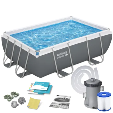 Piscină de grădină cu cadru 282 x 196 x 84 cm 10-în-1 Bestway 56629N