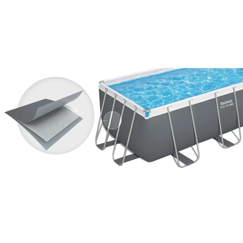 Piscină de grădină albastră 412 x 201 x 122 cm 11-în-1 pentru distracție în familie
