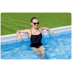 Piscină de grădină 412 x 201 x 122 cm 11-în-1 din PVC, ușor de montat
