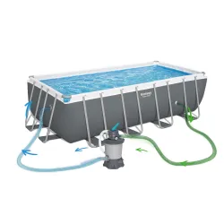 Piscină de grădină pentru distracție, 488 x 244 x 122 cm, 11în1 Bestway 56671N
