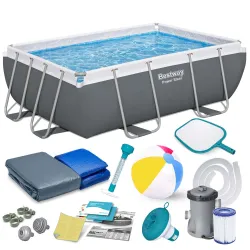 Piscină de Grădină cu Cadru 282 x 196 x 84 cm Set 16 în 1 Bestway 56629N
