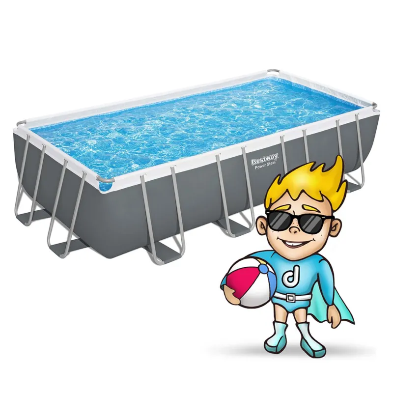 Piscină modernă cu cadru 549x274x122cm 17-în-1 design elegant