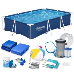 Piscină de grădină cu cadru 300 x 201 x 66 cm 16in1 Bestway 56404N