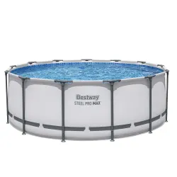 Piscină cu cadru metalic 396 x 122 cm, rezistentă și ușor de montat