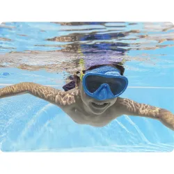 Mască de înot albastră, ideală pentru învățarea înotului în piscină