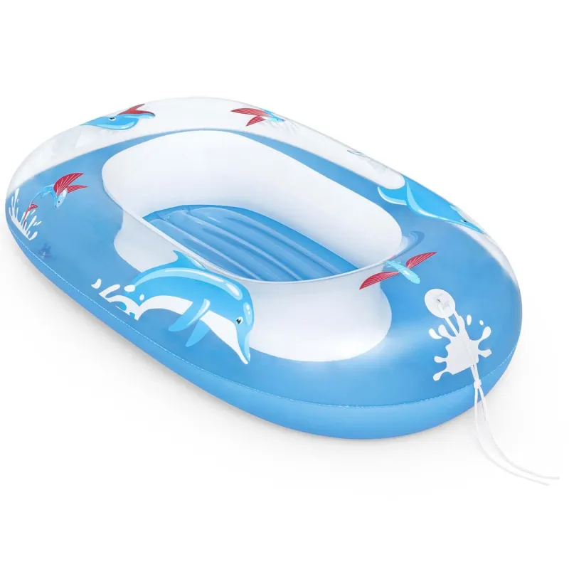 Saltea plajă gonflabilă delfin 102 x 69 cm, colorată pentru înot Bestway 34037