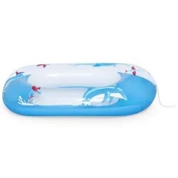 Saltea plajă gonflabilă delfin 102 x 69 cm, formă distractivă pentru copii Bestway 34037