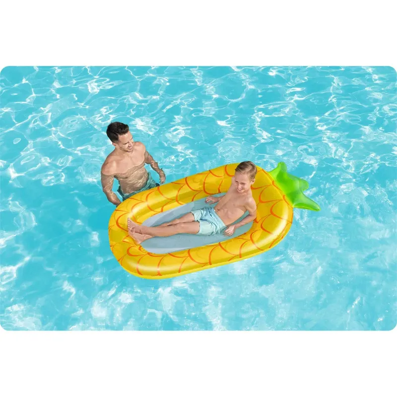 Saltea gonflabilă ananas colorată, perfectă pentru piscină