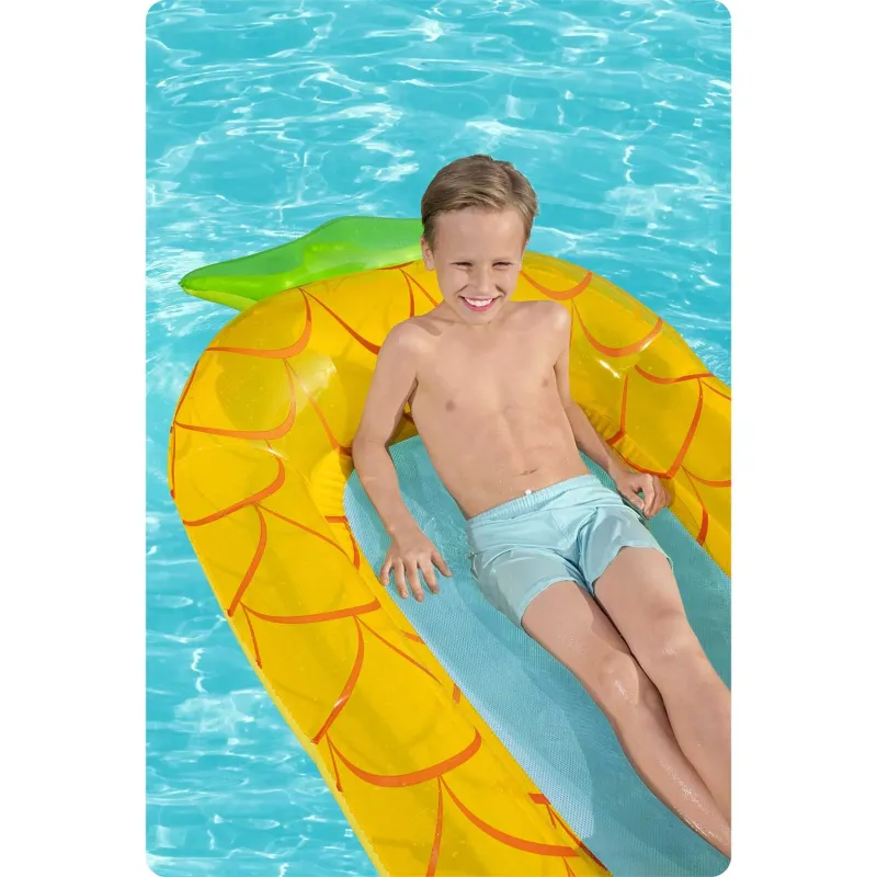 Saltea gonflabilă ananas, confortabilă și elegantă pentru relaxare în apă