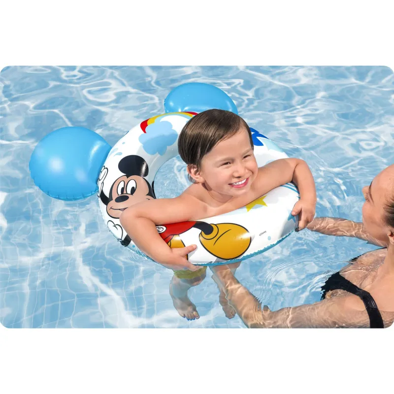 Colac de înot Mickey, 76 cm, sigur pentru copii în apă