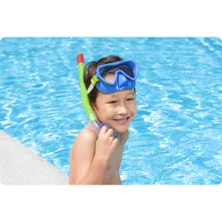Set de snorkeling albastru, fabricat din materiale de înaltă calitate