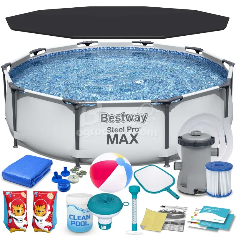 Bestway 56408 piscină de grădină 305 x 76 cm 17-în-1, material durabil pentru exterior
