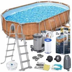 Piscină cu cadru din oțel 610 x 366 x 122 cm 13în1 Bestway 56719N