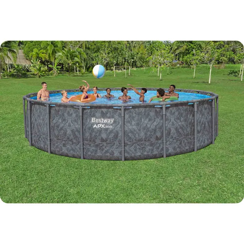 Piscină de grădină 610x132 cm, perfectă pentru distracție în familie