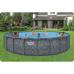 Piscină cu cadru 671 x 132 cm, ideală pentru distracție în aer liber