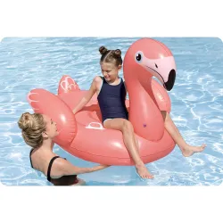 Saltea gonflabilă roz în formă de flamingo 138 x 107 cm Bestway 41525