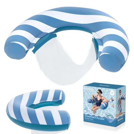 Fotoliu gonflabil Comfort Plush de înot, moale și confortabil, șezlong de piscină