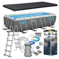 Piscină Bestway 561MB cu Cadru din Oțel 488 x 244 x 122 cm 10în1