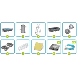 Piscină Bestway 561MB 488 x 244 x 122 cm pentru relaxare în grădină