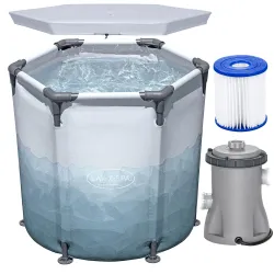 Baril pentru baie de gheață 253L, perfect pentru relaxare în apă, piscină exterioară