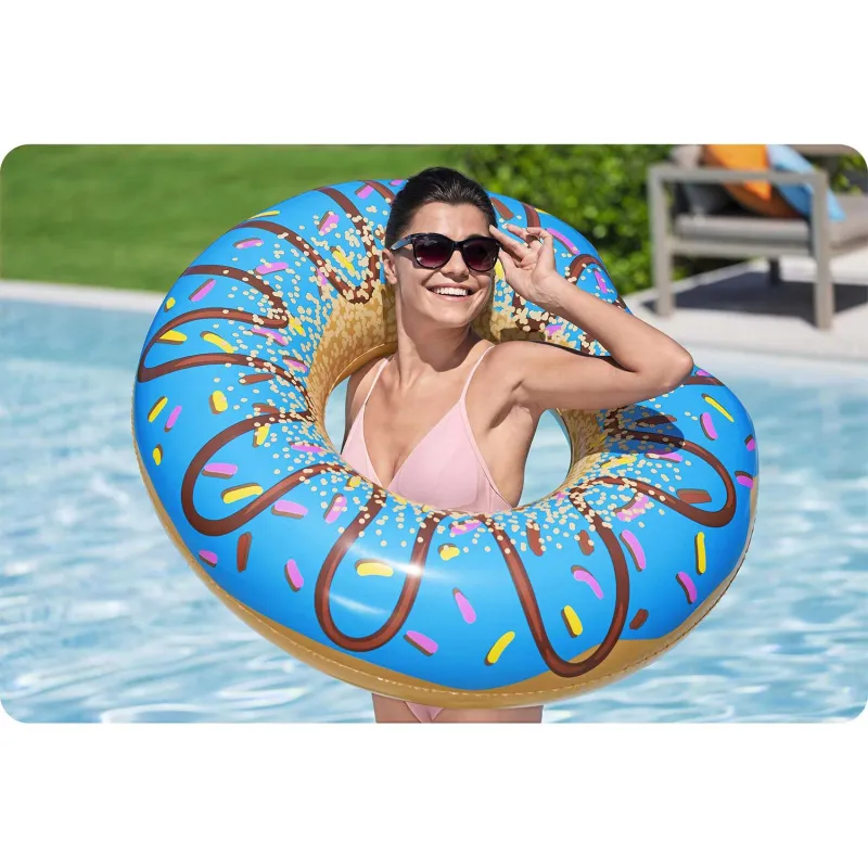 Ideal pentru distracția în grădină sau la piscină, inel albastru 107cm