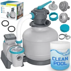 Pompă filtru cu nisip 11355 L/h Bestway 58486 + Tablete multifuncționale