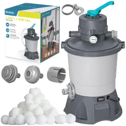 Pompă de Nisip pentru Piscine + Bile Filtrante 3596l/h Bestway 58515