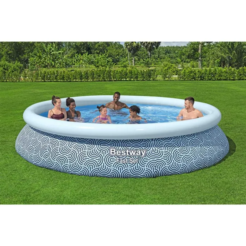 Piscină de Grădină 396 x 84 cm, culoare albastră, perfectă pentru grădină
